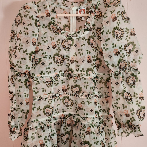 Shrimps Cara Heart-Print Organza Maxi Dress - Picture 6 of 10